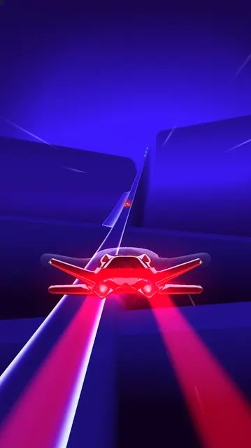 Super Dash: φωτεινή διαδρομή με μπλε και ροζ αντανακλάσεις